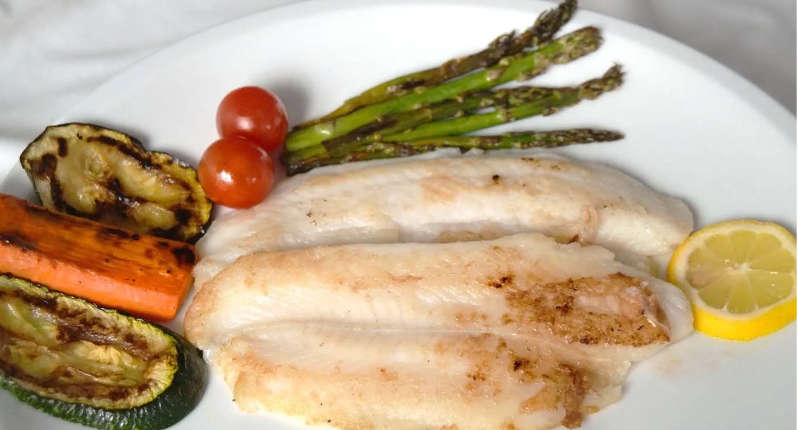 Mero con boniato y verduras